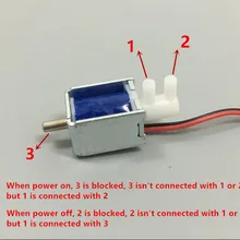 Ebowan DC 4,5 V 24V 6V 12V Мини Микро электромагнитный воздуха газовый клапан выпуска отработавших газов клапан переключатель 2-х Позиционный выключатель 3 степенями свободы