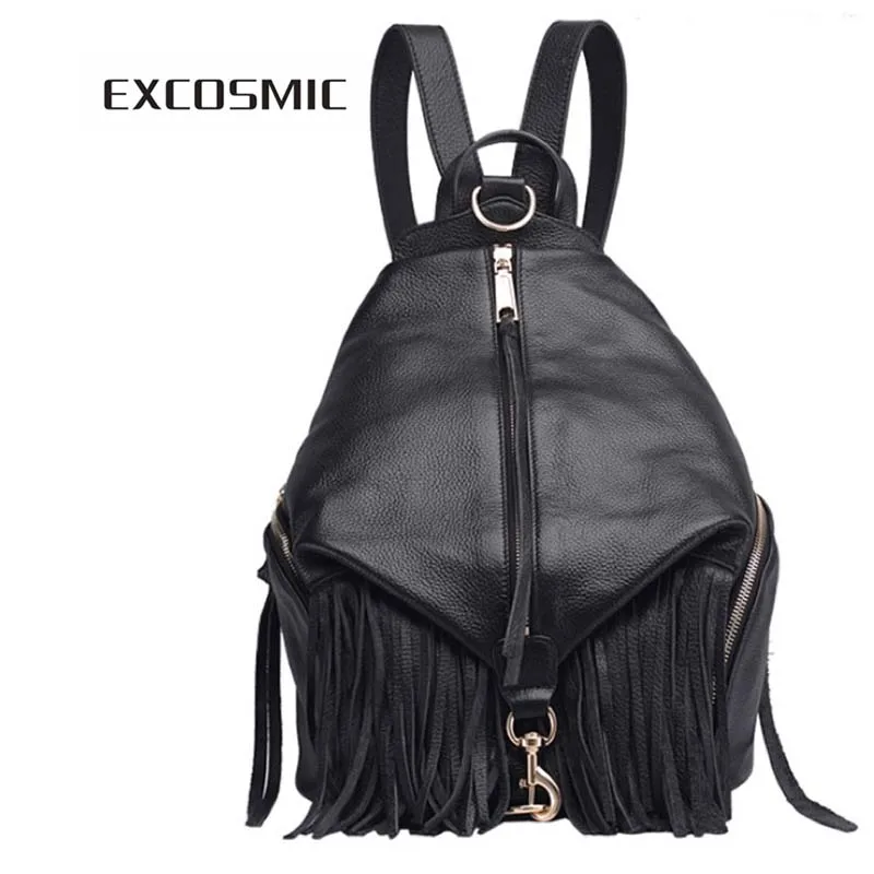 

Women Genuine Leather Backpack School Rucksack College Shoulder Solid Fashion Ladies Satchel Travel Bag mochila feminina