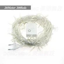 Светодиодный Рождественские огни 20 м 200 светодиодный s водонепроницаемый EU US штепсельная вилка австралийского стандарта IP65 220 v светодиодный гирлянды на открытом воздухе праздничные вечерние свадебные украшения