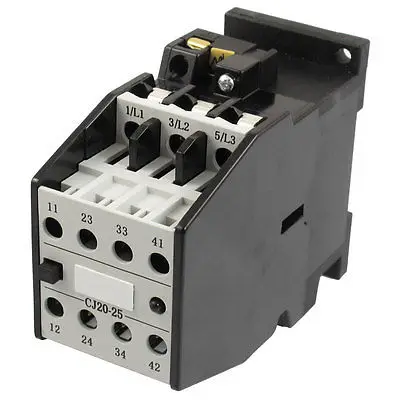 CJ20-25 управления двигателем 32A 110 V 50Hz катушка 3 полюса 2NO 2NC контактор переменного тока