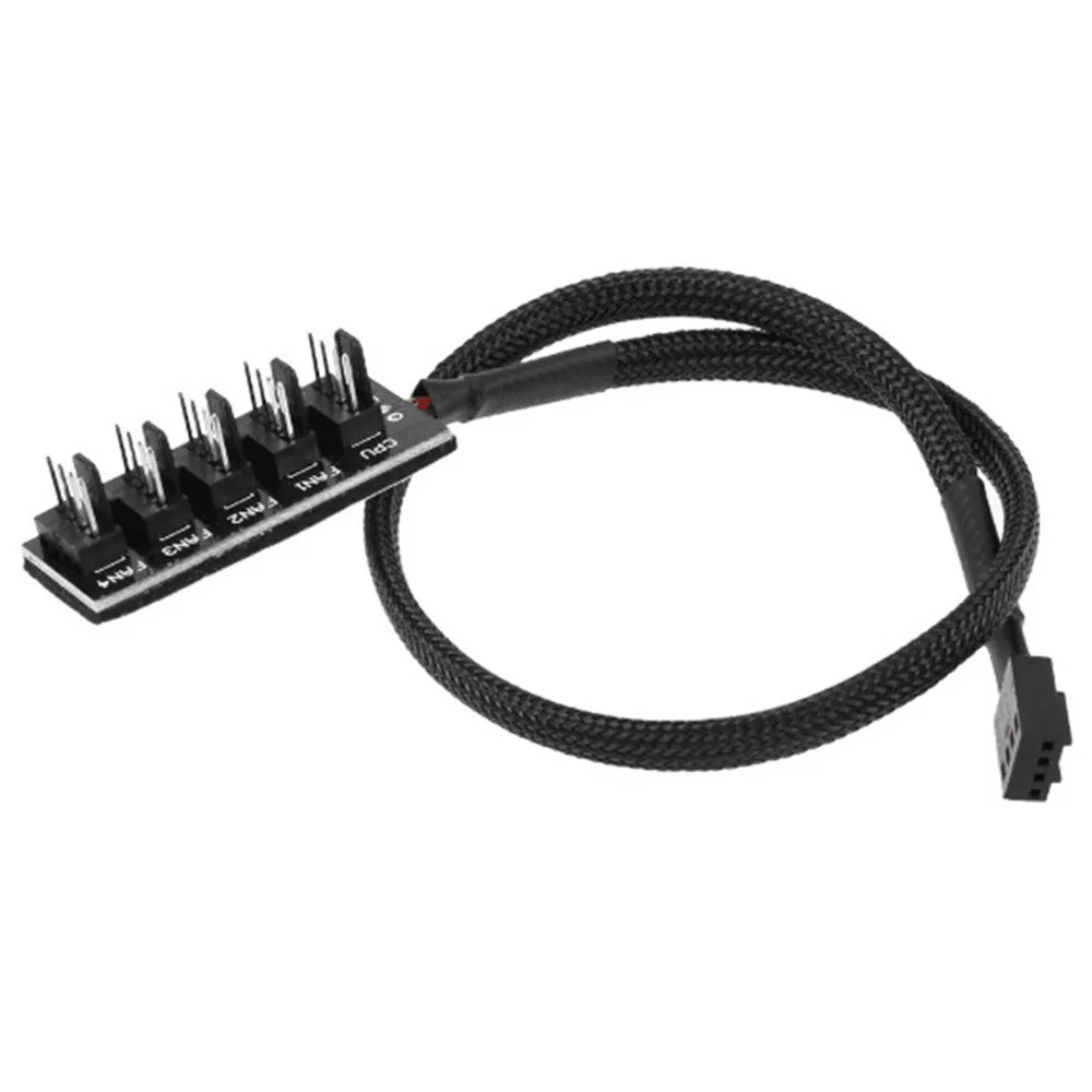 1 pcs 5-Порты и разъёмы PC ШИМ Вентилятор охлаждения центром охлаждения 5Pin разветвитель вентилятора кабель 1 Женский до 4 муж Лидер продаж Прямая - Цвет: 1 pcs