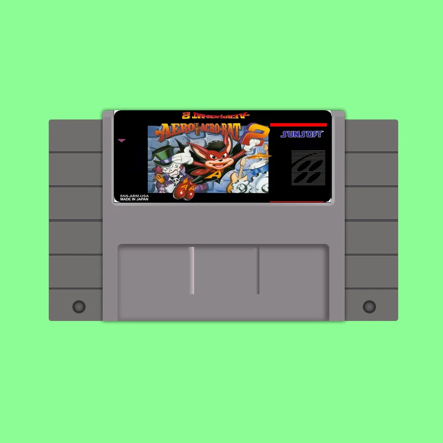 Новое поступление 16bit карточки для Супер игры Aero Acro-Bat 2 | Электроника