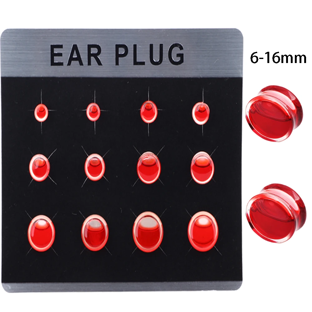 JUNLOWPY Acrylic Liquid Ear Plug Flesh Tunnels Piercing Earring Gauge