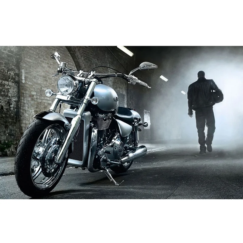 

5D Rhinestone Painting Home Decor DIY Diamond Painting Cross Stitch Motorcycle man with ball Mosaic Pattern Diamond Embroidery