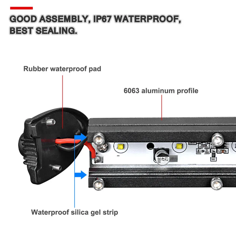 DERI супер тонкий светодиодный светильник Однорядный 7 13 20 26 31 дюймов 18 Вт 36 Вт 54 Вт 72 Вт 90 Вт для внедорожника 4X4 ATV внедорожный рабочий светильник barra светодиодный