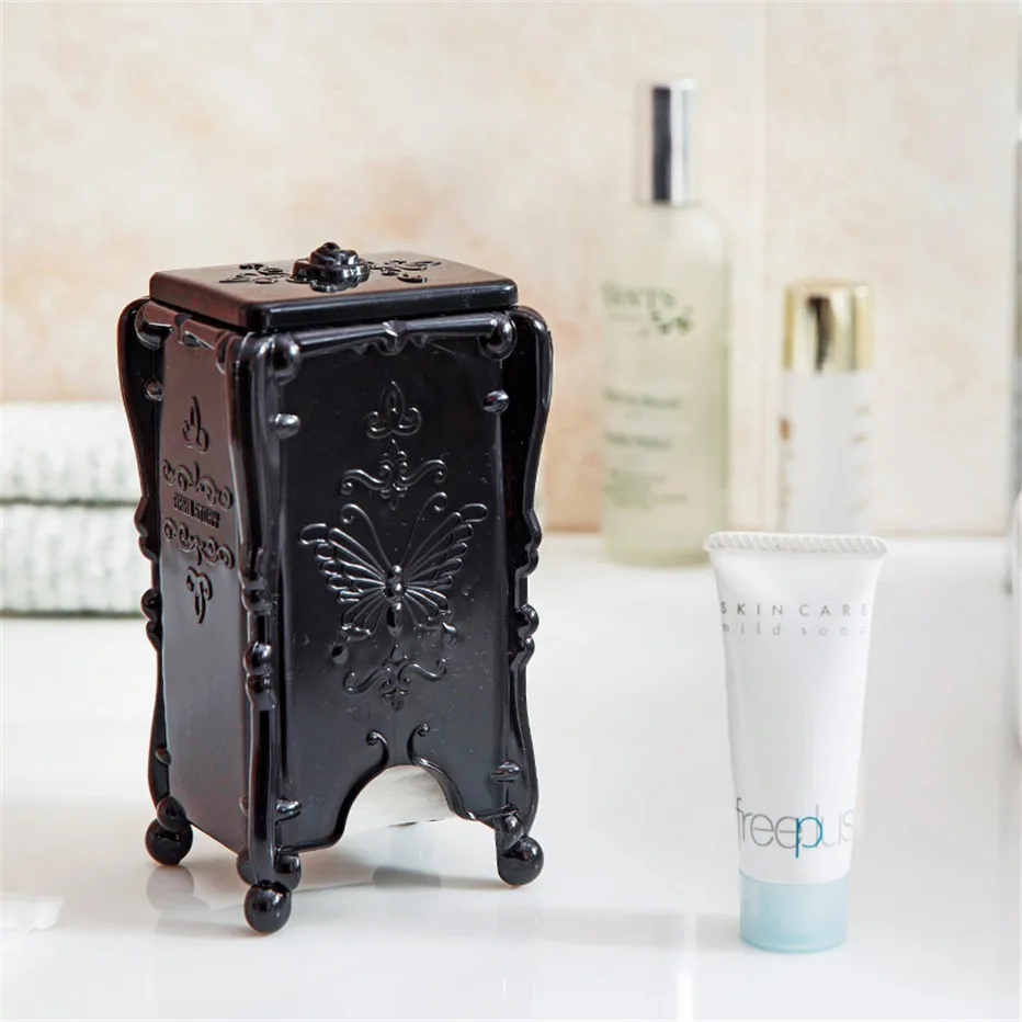 Makeup Organizer Makeup Sponges Cotton Pad Storage Box Bathroom Transparent Cosmetic Storage Case Container Holder4