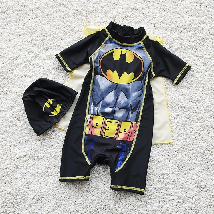 New Hot Cartoon Kids Swimsuit Quality Boys Swimwear Teenagers One