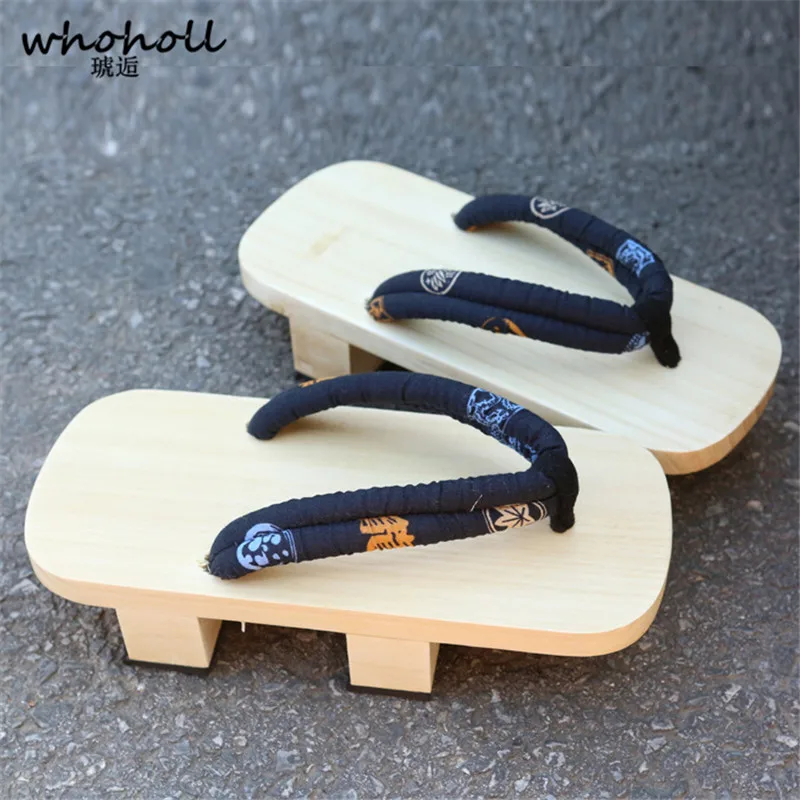 

WHOHOLL Geta One Piece Cosplay Japanese Geta Sandals Man Women Flip-flops Wooden Sandals Clogs Shoes Slippers Slides COS Custume