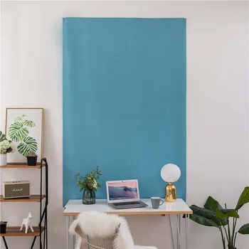 

2020 Home Tools Must-Have Items New Fashion Solid Color Punch-Free Double-Sided Stickers Blackout Curtains For Better Sleep