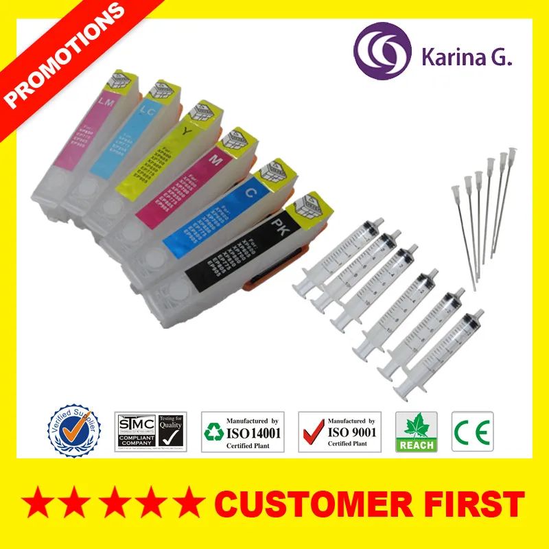 T2431XL T2431 многоразовый чернильный картридж для Epson XP 750 760 850 860 950 принтер с чипом