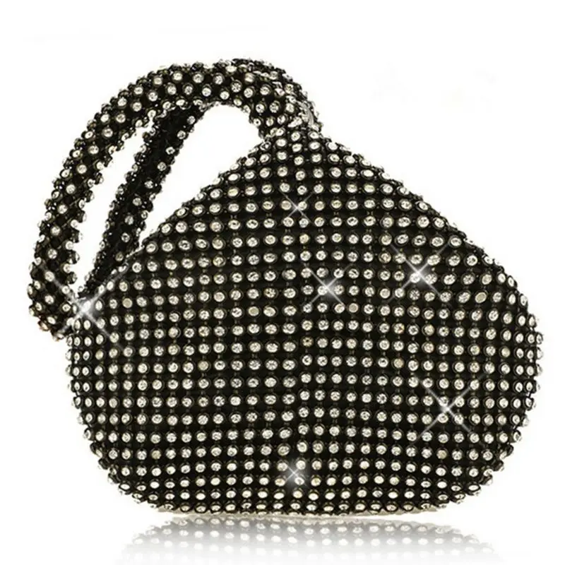 Женская треугольная сумка с блестками кошелек клатч вечерние роскошные сумки для выпускного вечера - Цвет: black