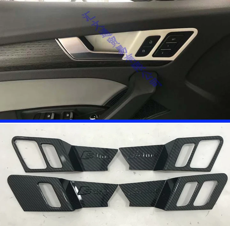 

For Audi Q5 FY 2018 2019 Decorate Accessories ABS Inner Door Handle Cover Catch Bowl Trim Insert Bezel Frame Garnish