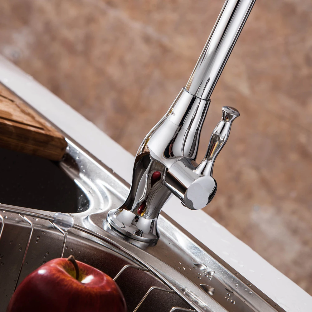 Kitchen Faucet 360 Degree Rotation Rule Shape Curved Outlet Pipe Tap Basin Plumbing Hardware Sink Fauce Torneira Cozinha17