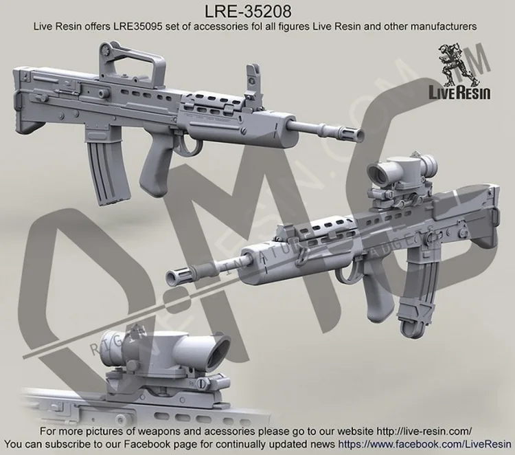 [Набор моделей весов] живая Смола LRE-35208 1/35 L85A1 SA80 Штурмовая винтовка с железным