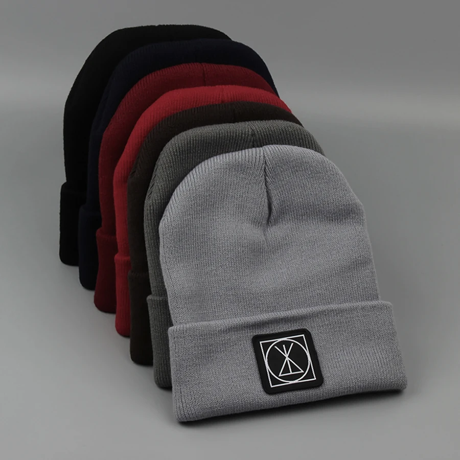 Winter Hats For Women Rice Word Cloth Paste Beanies Hat Unisex Outdoor Sports Sand-proof Warm Beanies Hats Embroidery (10)
