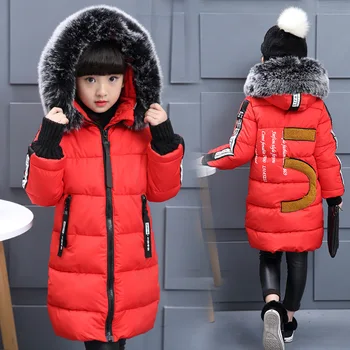 

Winter Russian Children Jacket Parkas Girls Boys Thickening Jackets Kids Hooded Warm Cotton Outerwear Coats