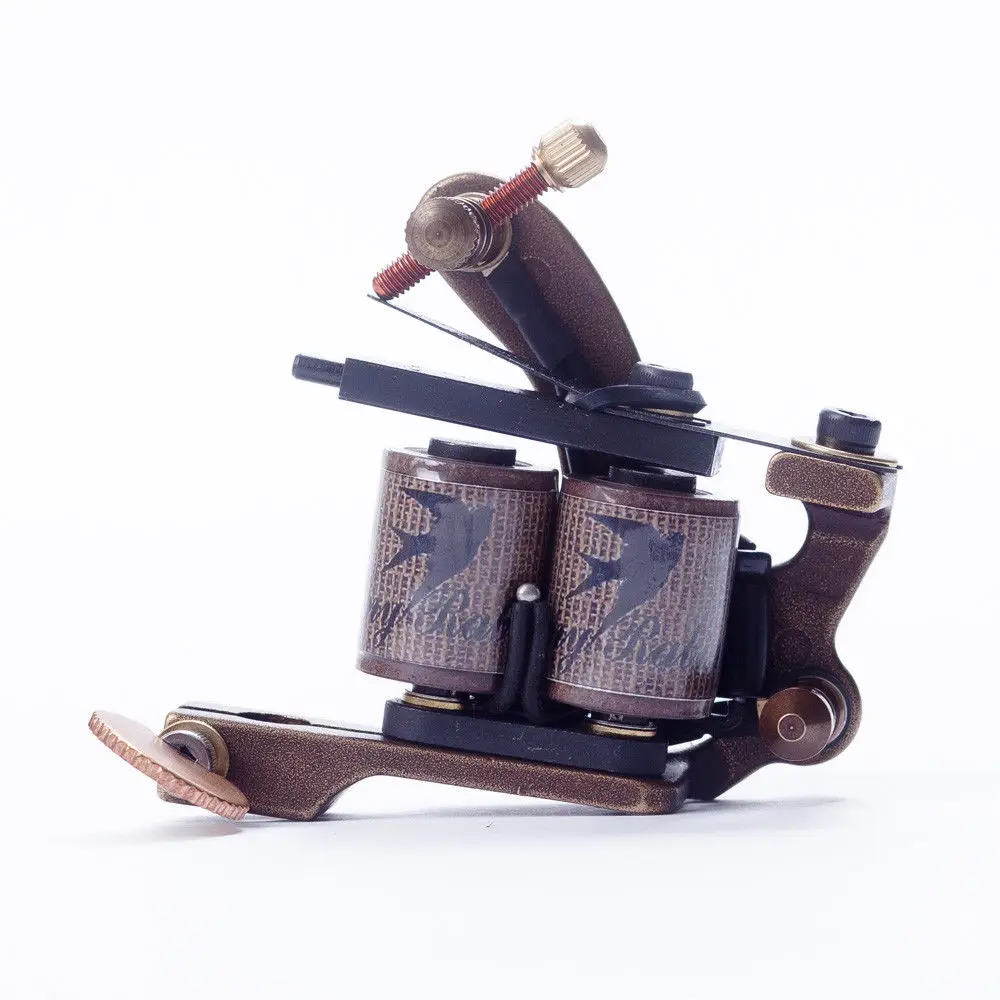 

Getbetterlife Copper tattoo Machine gun with 10 Wrap Coils for liner packed in beautiful box Supplies