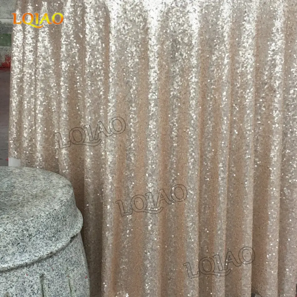 champagne round sequin tablecloth-05
