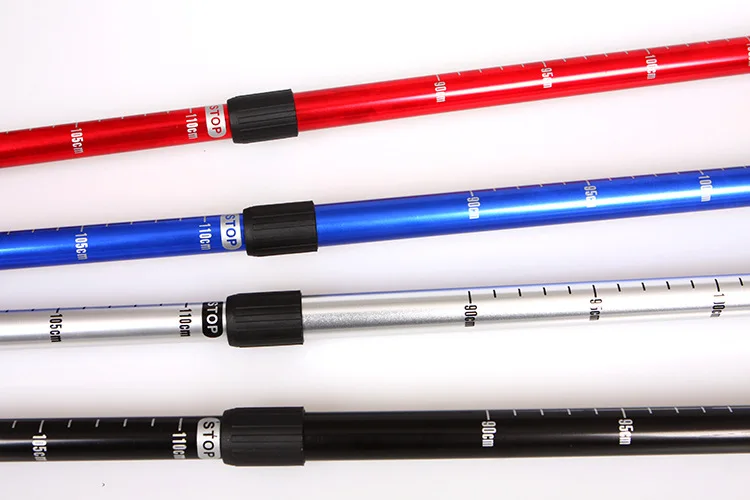 VILEAD Т-образная ручка Регулируемый В переменного тока, 50-110 см палки для скандинавской ходьбы Алюминий горный палка для альпинизма трекинговые палки четыре секции телескопической
