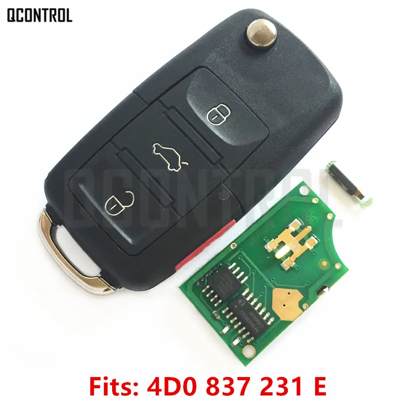 

QCONTROL Car Remote Key DIY for AUDI A4 S4 A6 A8 TT Allroad Cabriolet 4D0837231E 1997 1998 1999 2000 2001 2002 2003 2004 2005