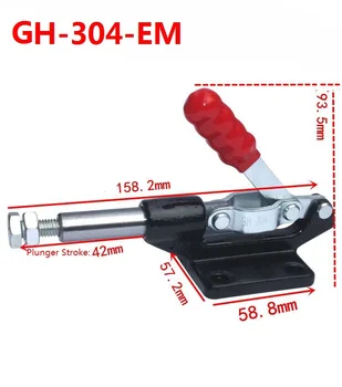 

2PC Push Pull Operated Type GH-304-EM Holding Capacity386kgs Plunger Stroke 42mm Toggle Clamp Quick Release Hand Tools