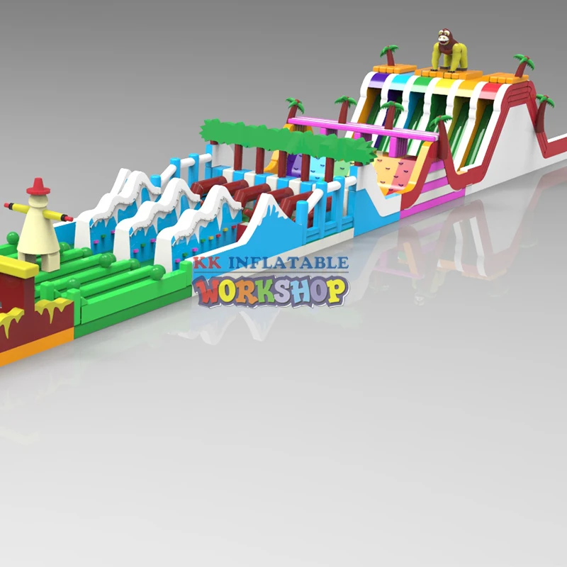 Inflatable water park checkpoints