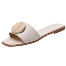 CHAMSGEND; Новинка; женские шлепанцы; однотонные модные шлепанцы; Повседневная пляжная обувь; уличные сандалии без застежек