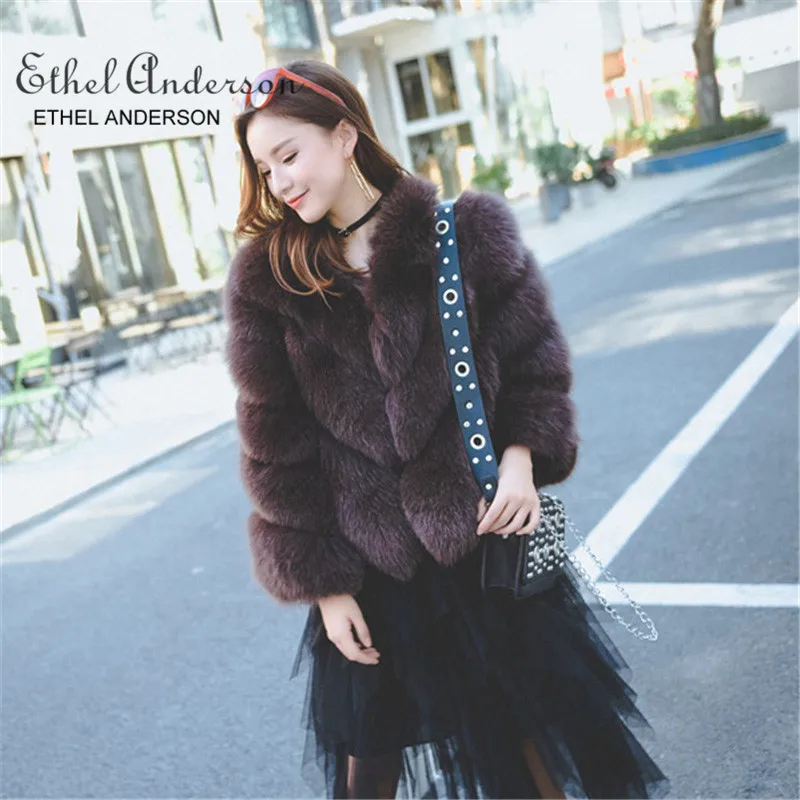 

Fashion 100% Real Fox Fur Women Short Warm Coat Ladies Winter Genuine Fur Outerwear Natural Jackets Coat Size M/L/XL for Womens