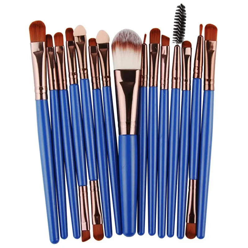 

15 Pcs / Set Eyeshadow Foundation Eyebrow Lip Brush Makeup Set Of Brushes