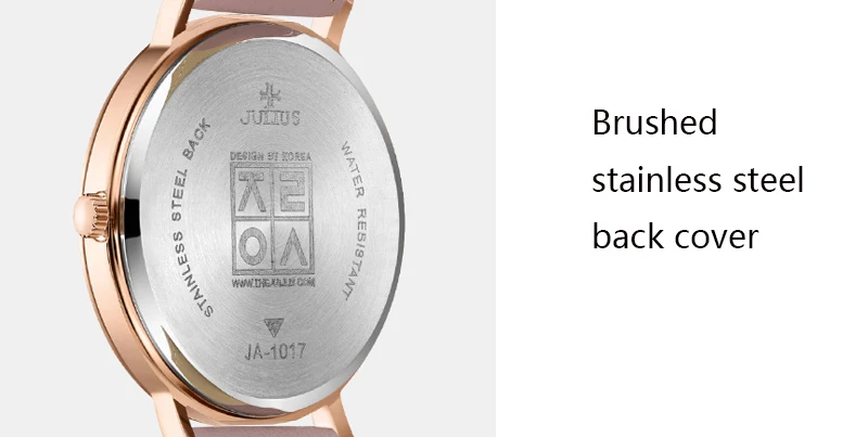 Julius большой циферблат карамельный цвет простые женские часы модные кожаные водонепроницаемые кварцевые наручные часы повседневные студенческие часы Подарки для девочек