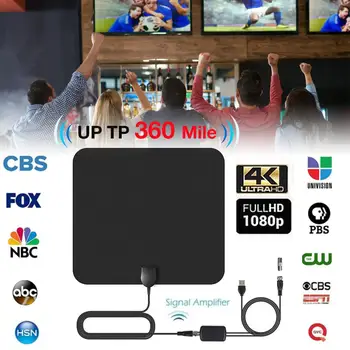

TV Antenna 1080P 4K 360 Miles Clear Indoor Digital TV HDTV Antenna UHF / VHF / 360 MileHD Indoor