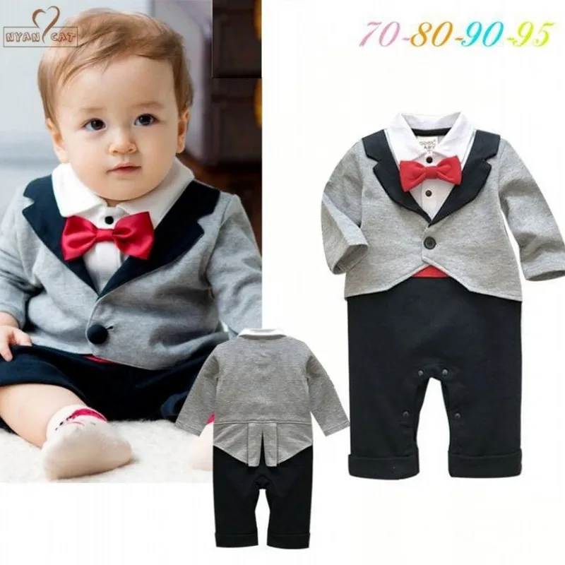 Kids Baby Boy One Piece Gentleman Romper Jumpsuit Outfit Clothes Outfit Set