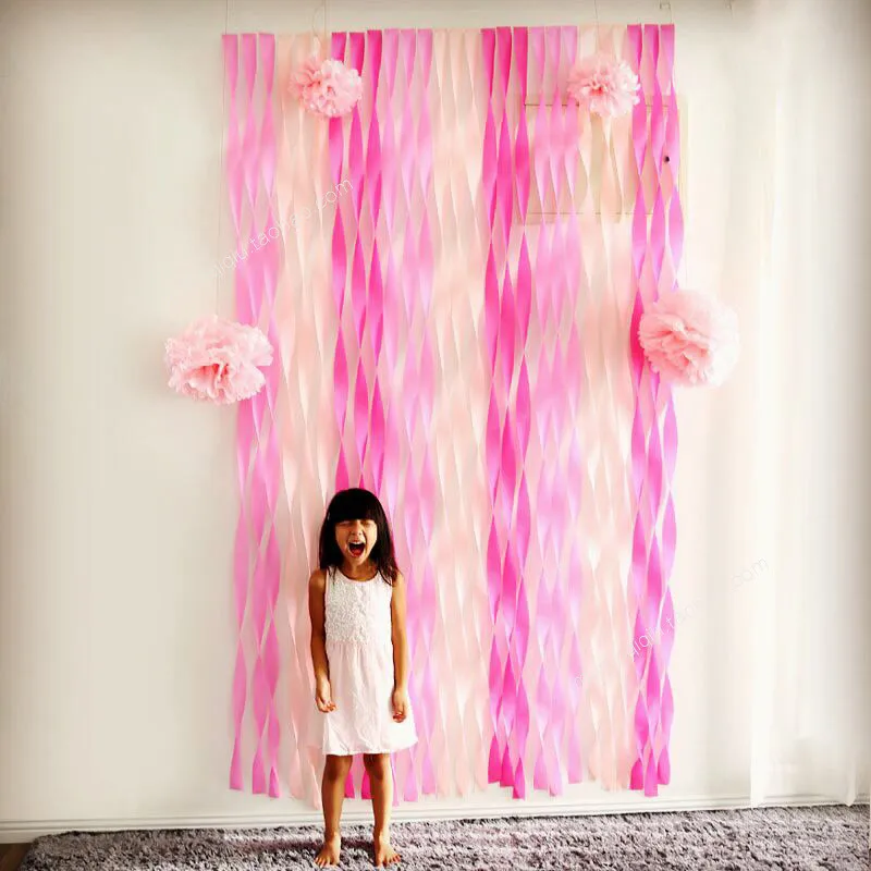 

10m/roll 2" 5cm Crepe Papers Wrapping Flowers Packing Material Handmade Diy Crinkled Paper Wedding Birthday Party Decoration