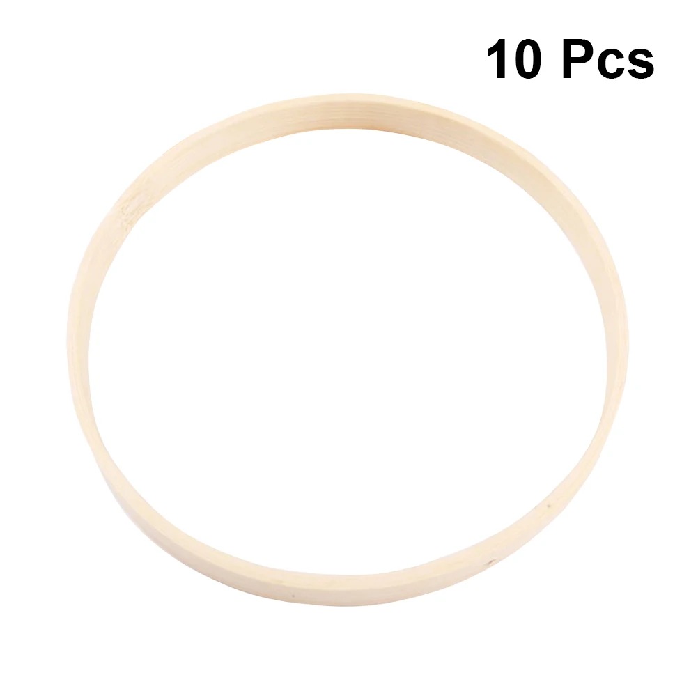 

10pcs/Pack Useful Bamboo Rings Hand-Made DIY Round Wood Dream Catcher Ring Hoop For Girl Woman Female Craft Tools
