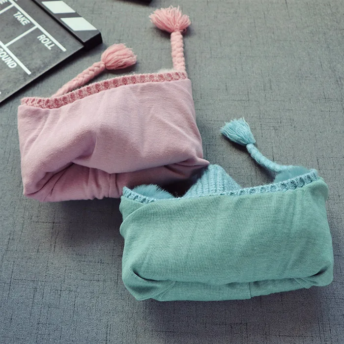 New Autumn And Winter Baby Hats  Wool Earmuffs Knitted Plush Children's Hat With Cute Rabbit 3 Months -2 Years Old GCG55 (4)