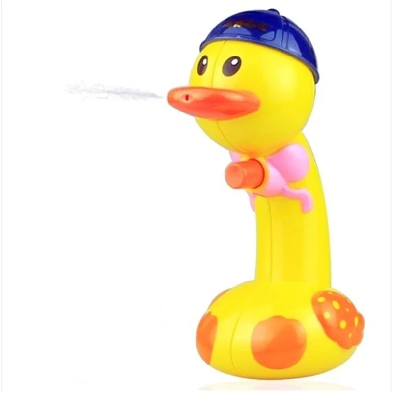yellow Игрушки для ванной для детей, ванная комната, милый утиный спрей, вода, изменение цвета, температура, утка, водяной пистолет, ванна, распыление, детская игрушка - Цвет: yellow