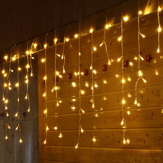 8m 192 Bulbs Fairy Led Christmas Lights Outdoor Curtain 8m 192 Bulbs Fairy Led Christmas Lights Outdoor Curtain String New Year Holiday Party Wedding Home Decorative