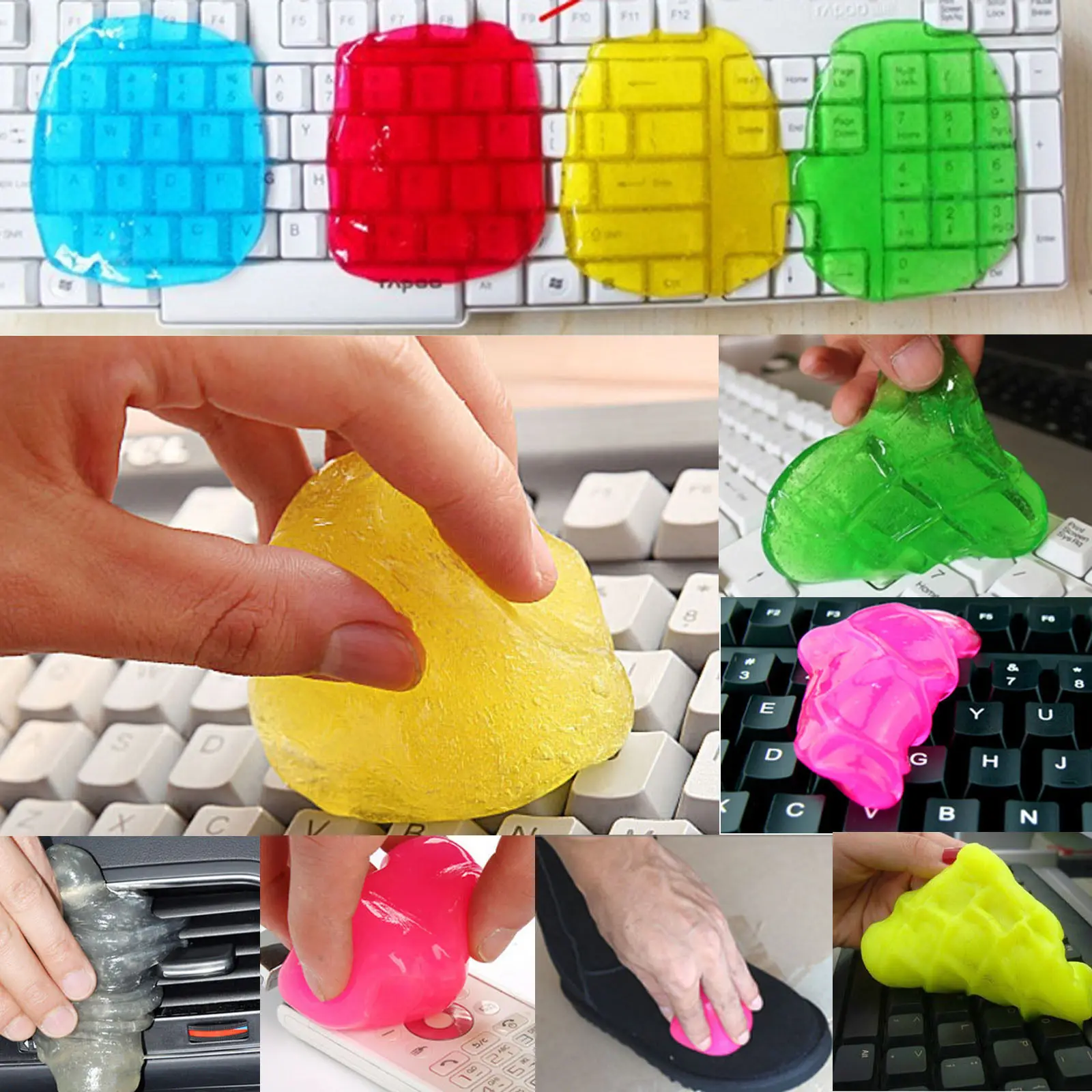 

Magic Car Cleaning Sponge Products Auto Universal Cyber Super Clean Glue Microfiber dust clean tools Wiper For Keyboard Randomly