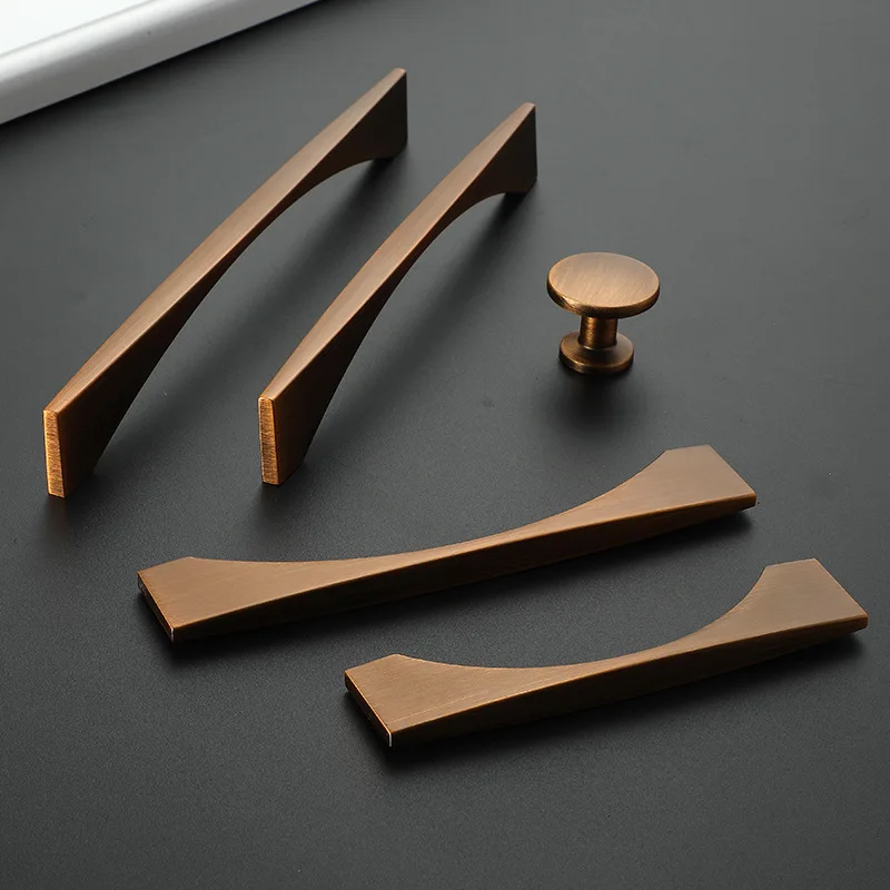 Furniture Cabinet Drawer Bedroom Wardrobe Bedside Table Handle, Antique Coffee, American Style Wine Cabinet Door Knob