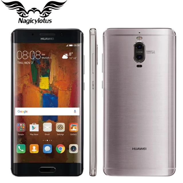 Оригинал huawei mate 9 pro 4 г lte мобильный телефон 4 ГБ оперативной памяти 64 ГБ ROM Окта Ядро 5.5 дюймов Android 6.0 20MP + 12MP Отпечатков Пальцев, Смарт-телефон