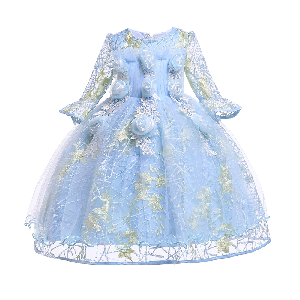 Летние платья для девочек; платье принцессы с цветочным узором для девочек на свадьбу; торжественные платья; детское платье для дня рождения; костюм принцессы для девочек