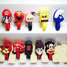 Cute Cartoon Earphone Wire Cord Cable Winder Organizer Holder for Tablet MP3 MP4 PC Electric Cable winding thread tool