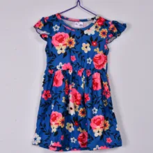 Одежда для маленьких девочек летнее платье для девочек платье с цветочным рисунком синее платье отборная детская одежда