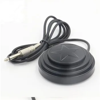 

2017 New Arrival Top Fashion Tattoo Power Round 360 Star Tattoo Machine Footswitch Foot Pedal Controller Power Supply