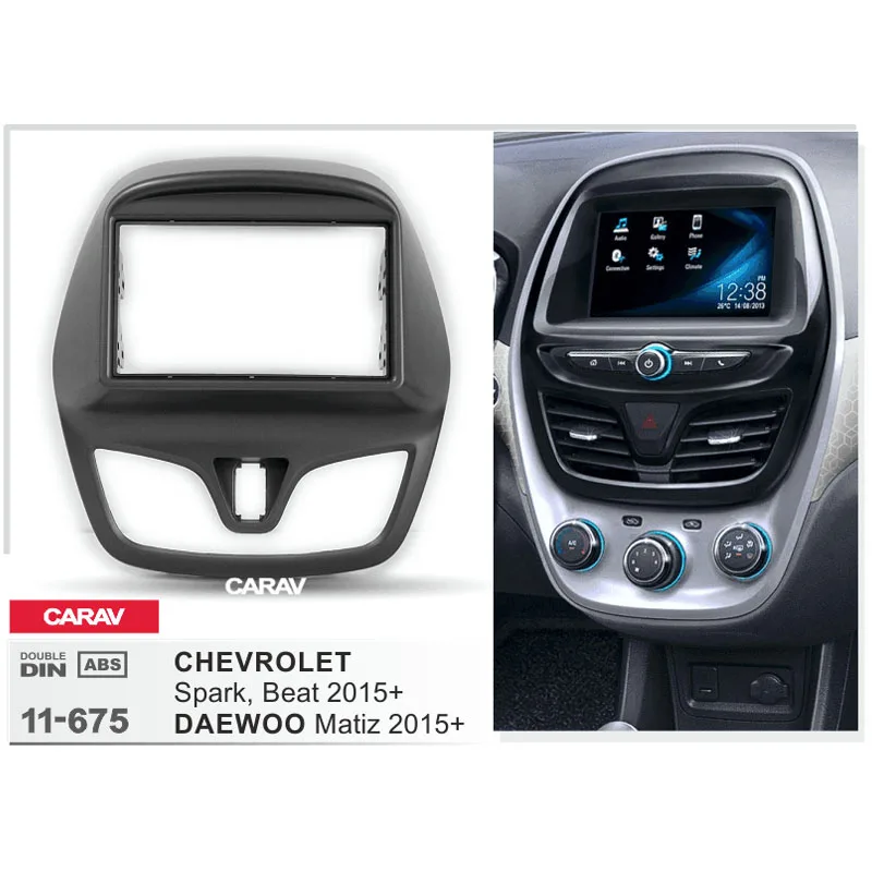 

CARAV 11-675 Car Radio Fascia Panel for CHEVROLET Spark, Beat 2015+ / DAEWOO Matiz Stereo Fascia Dash CD Trim Installation Kit