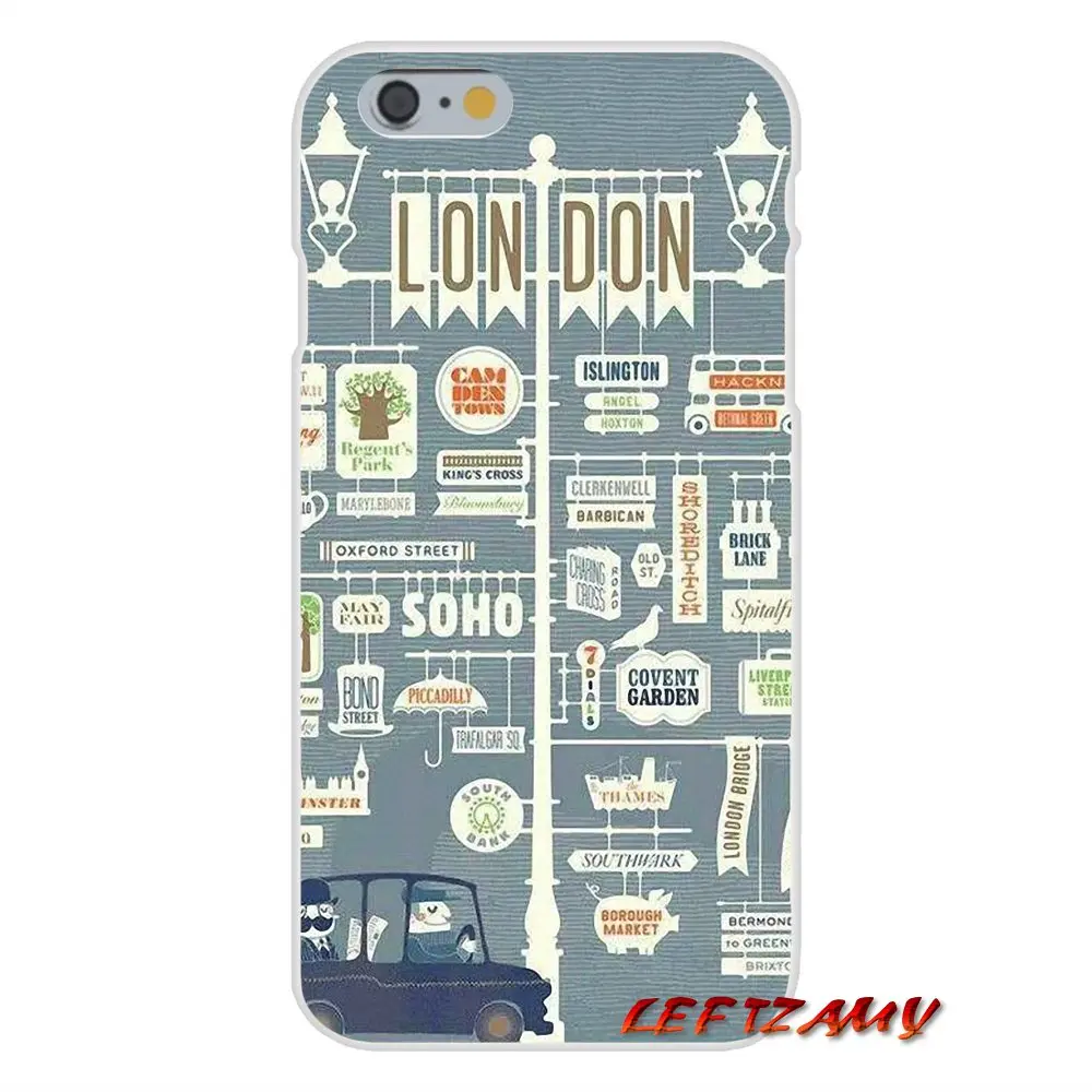 London арт для samsung Galaxy S3 S4 S5 мини S6 S7 край S8 S9 Plus Note 2 3 4 5 8 аксессуары мобильного