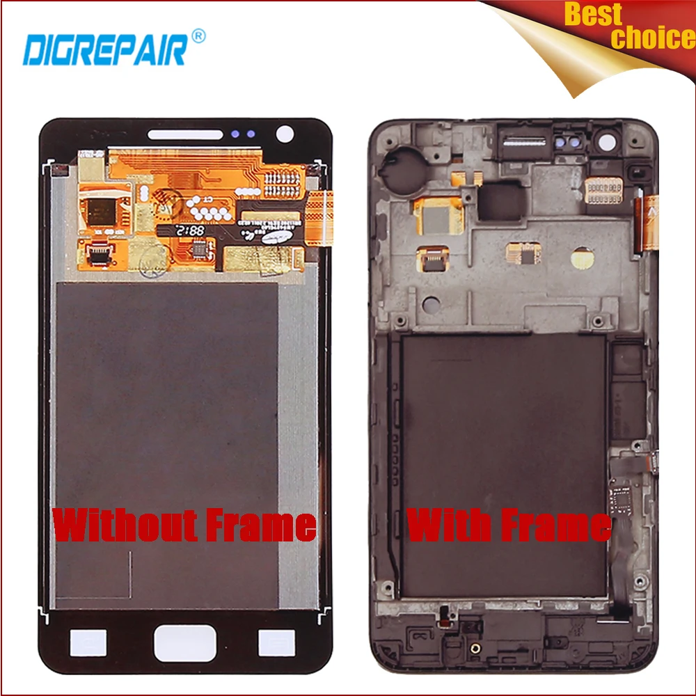 i9100 display For Samsung Galaxy S2 i9100 LCD Display Digitizer Touch Screen Assembly Parts With