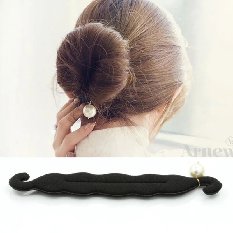 

Black Hair Device Artificial Pearl Cloth Headwear Hair Accessories for Women