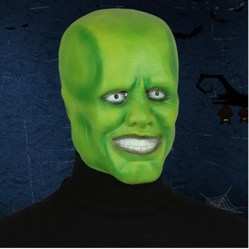 

Halloween Jim Carrey Stanley For Movie The Mask Cosplay Costume Party Unisex Latex Mask Party Masquerade Prop