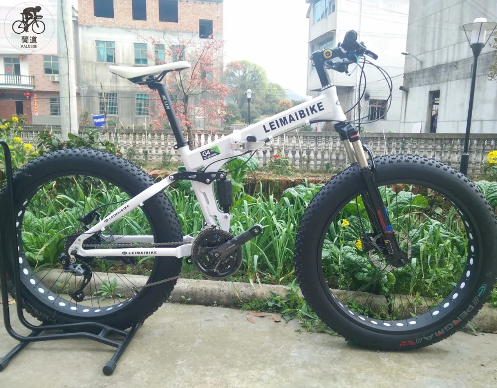 Sale KALOSSE Soft-tail Frame snow folding bike 21/24/27/30 speed Fat bicycle , 26*4.0 inch beach mountain bike 0 Sale KALOSSE Soft-tail Frame snow folding bike 21/24/27/30 speed Fat bicycle , 26*4.0 inch beach mountain bike 0